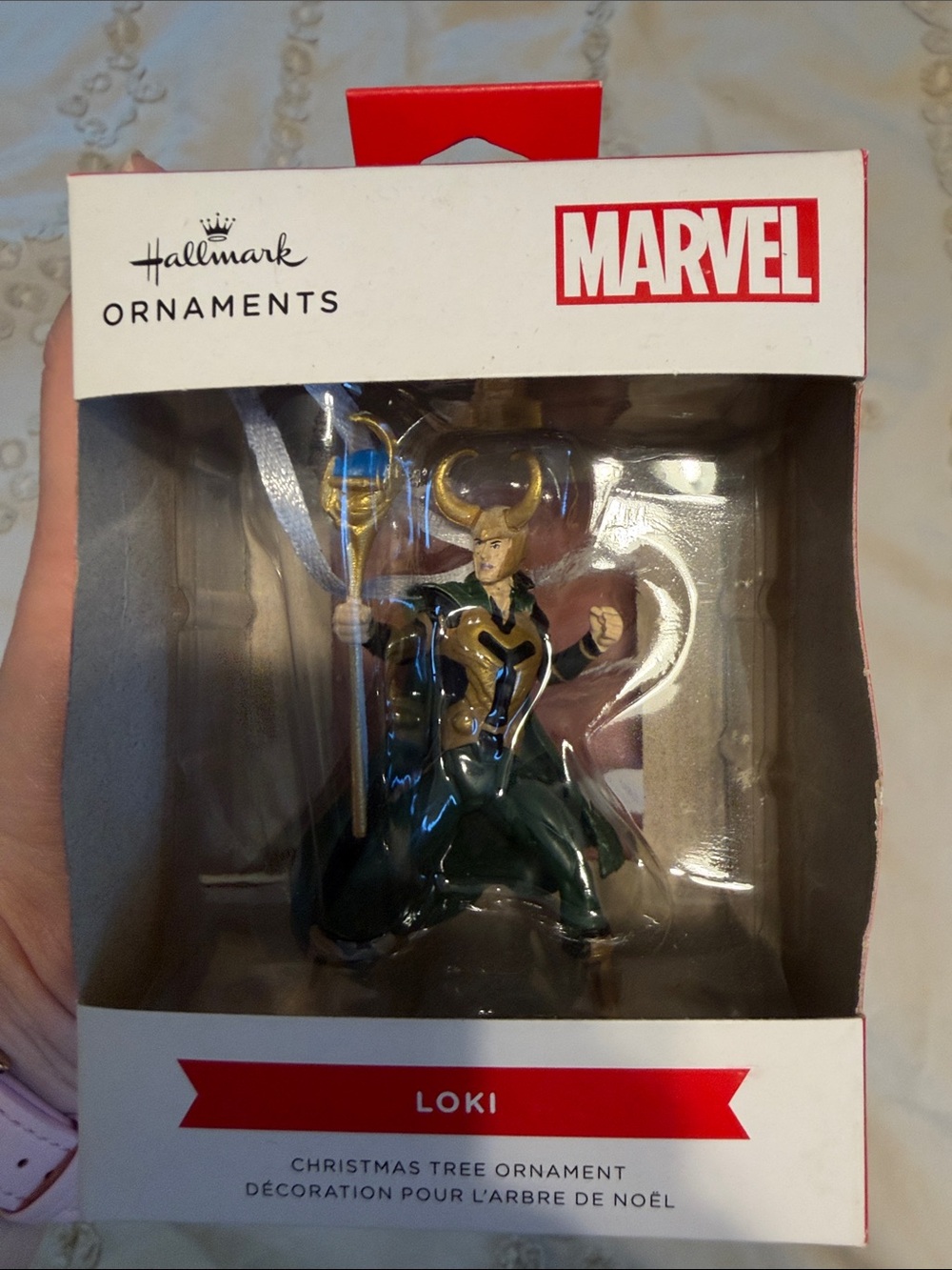Hallmark Marvel Loki Green and Gold Christmas Ornament